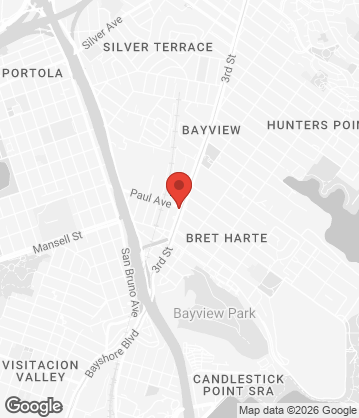 Map of B&J Burgers - 6202 3rd St, San Francisco, CA, 94124, US